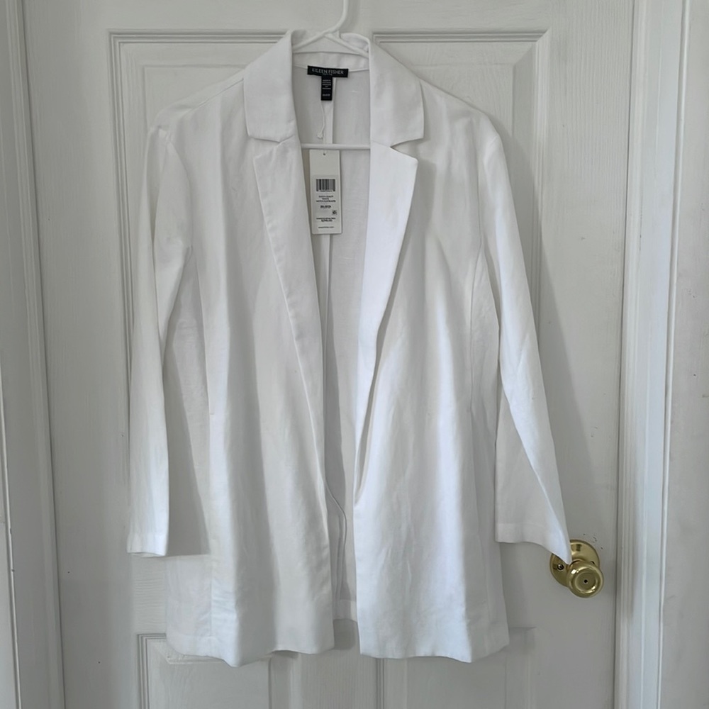Eileen Fisher white blazer SP